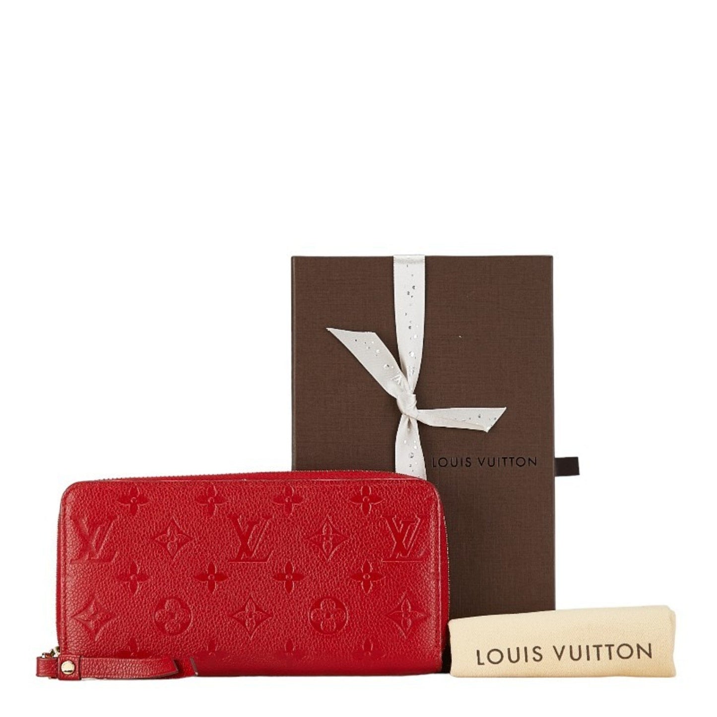 Louis Vuitton Zippy wallet, Red, Leather, wallet