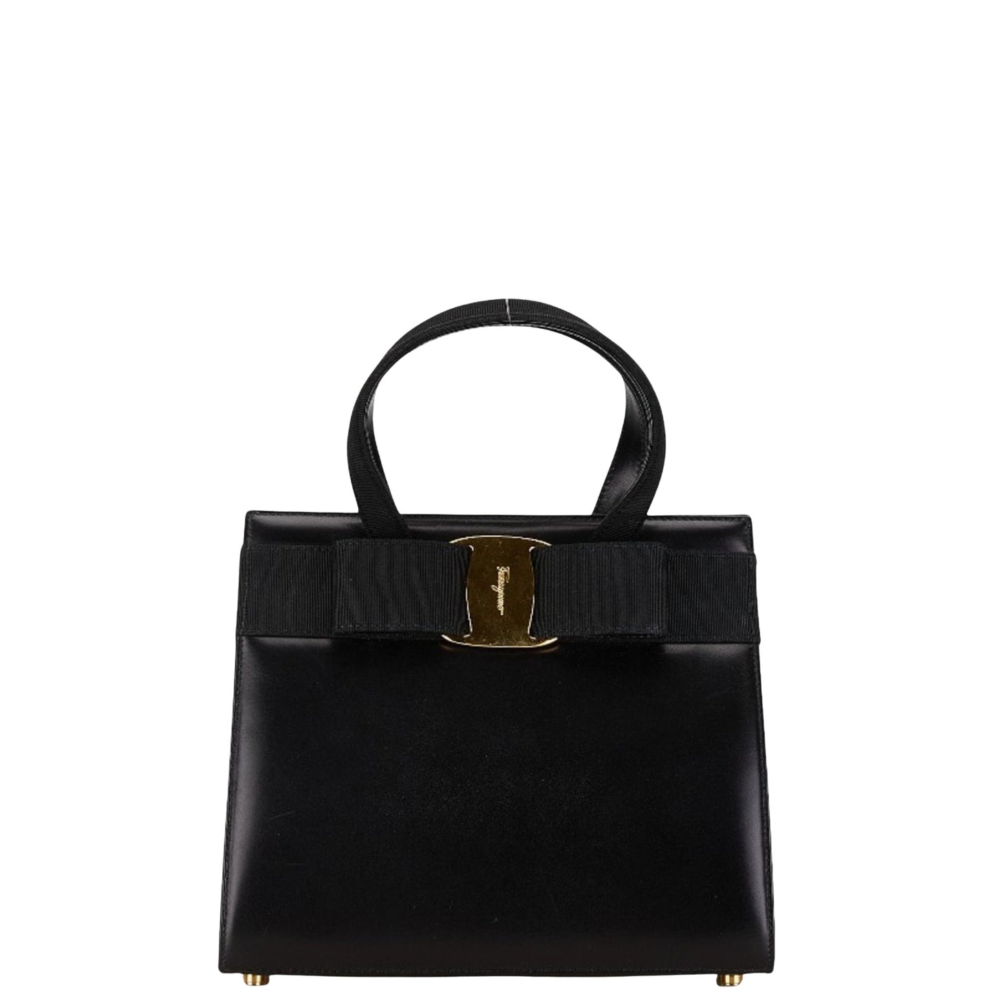 Salvatore Ferragamo Vara, Black, Leather, handbag