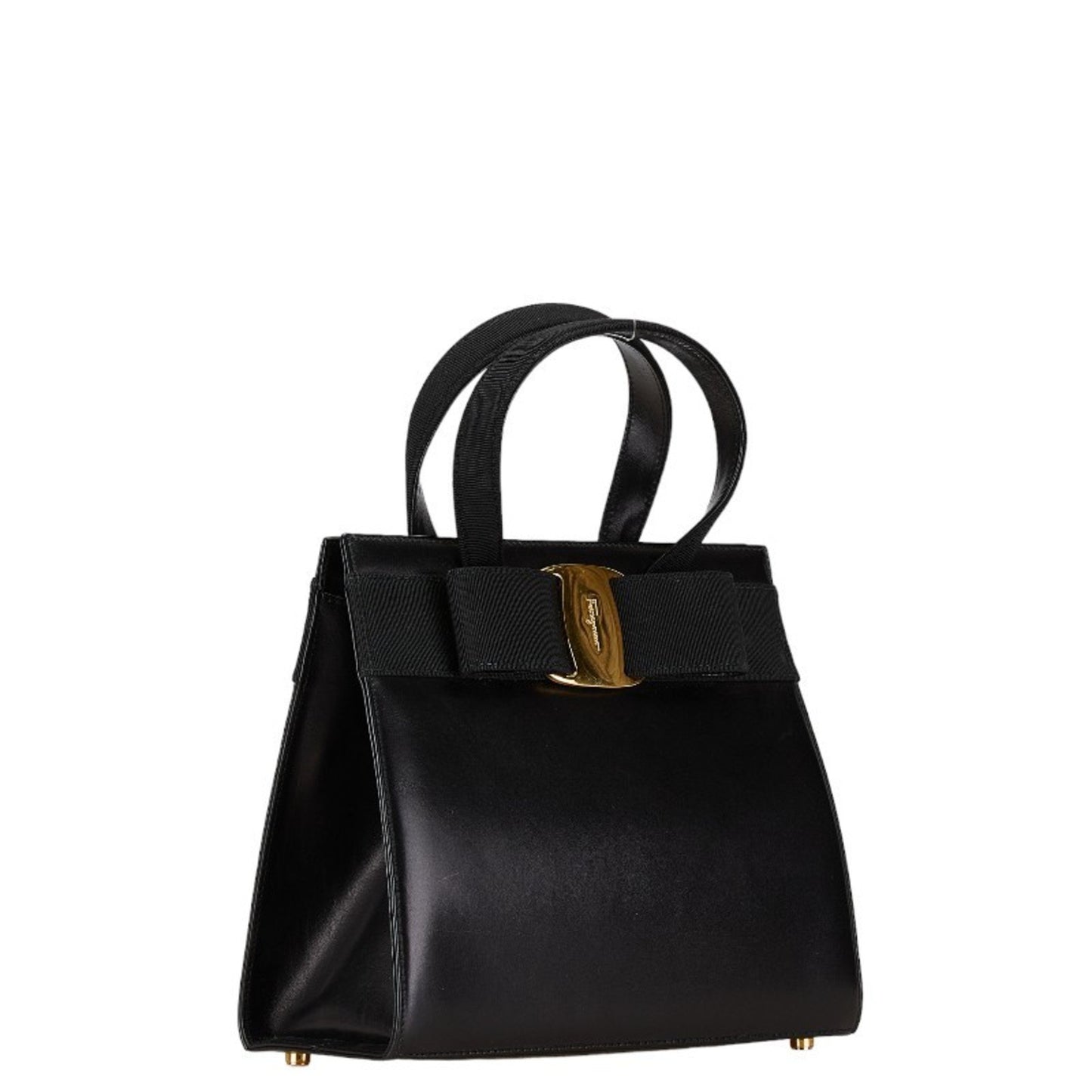 Salvatore Ferragamo Vara, Black, Leather, handbag