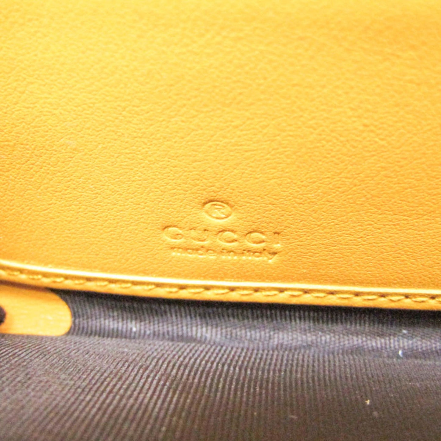 Gucci GG embossé, Yellow, Leather, wallet