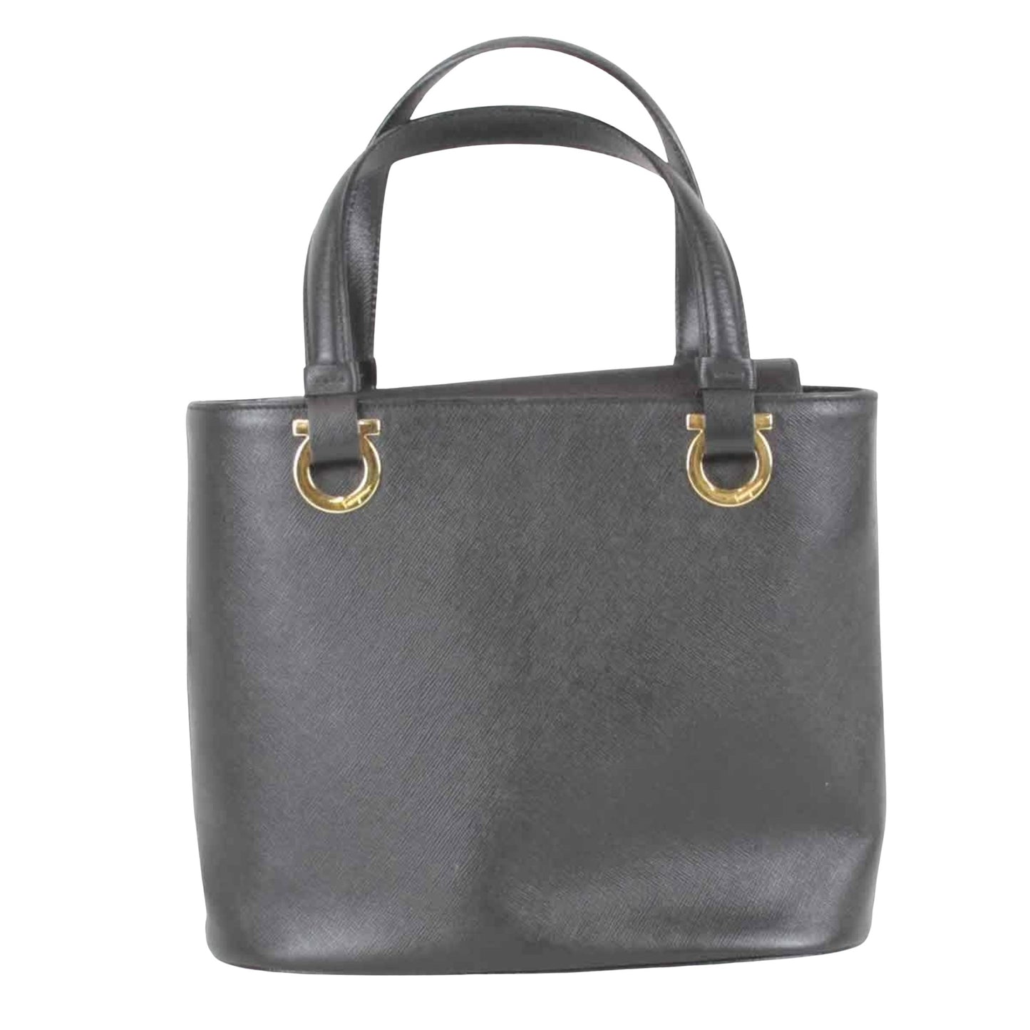 Salvatore Ferragamo, Black, Leather, handbag