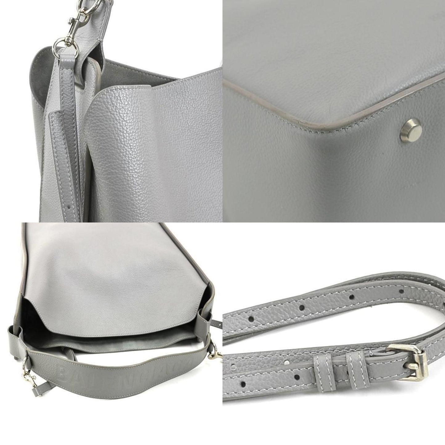 Balenciaga Tool, Grey, Leather, shoulder
