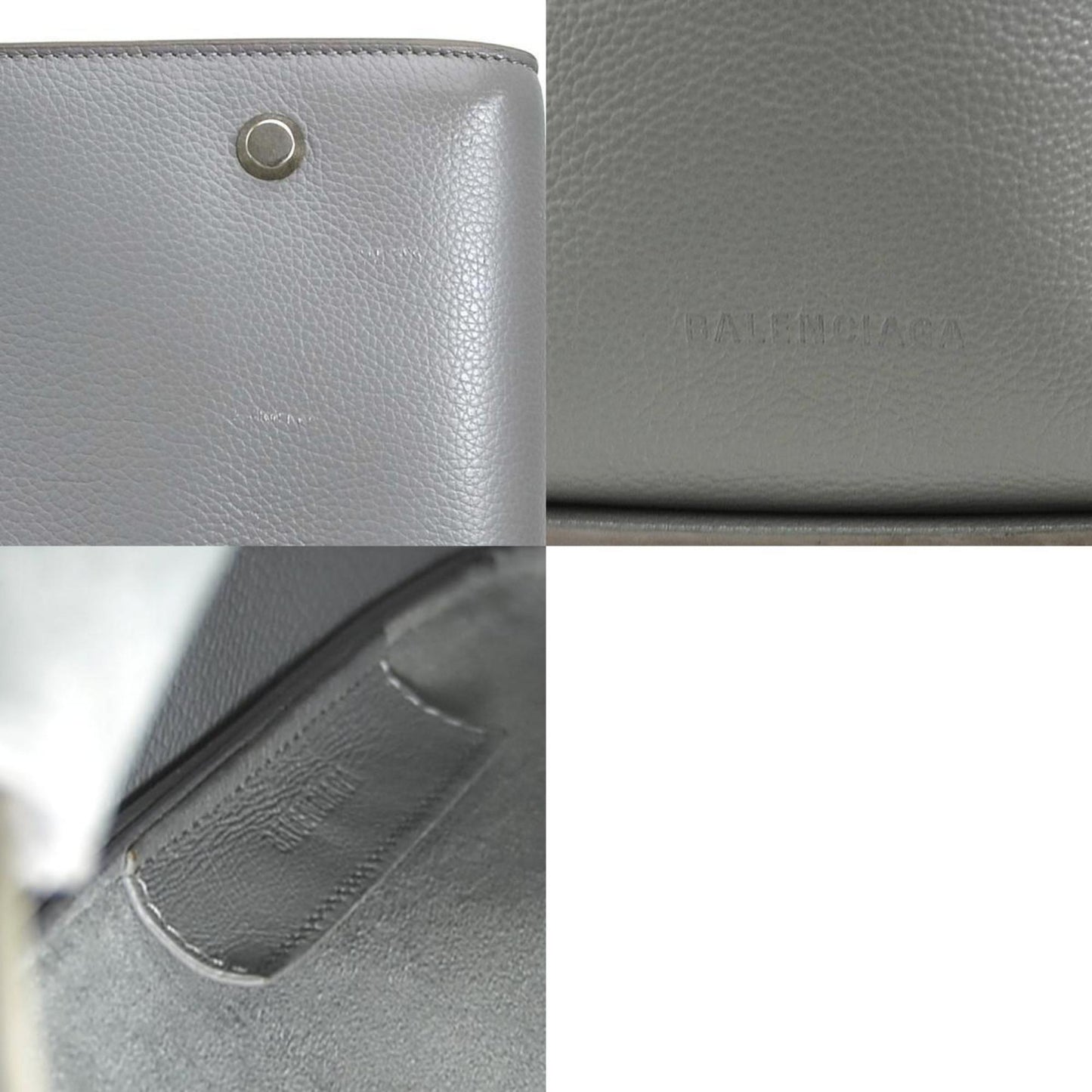Balenciaga Tool, Grey, Leather, shoulder