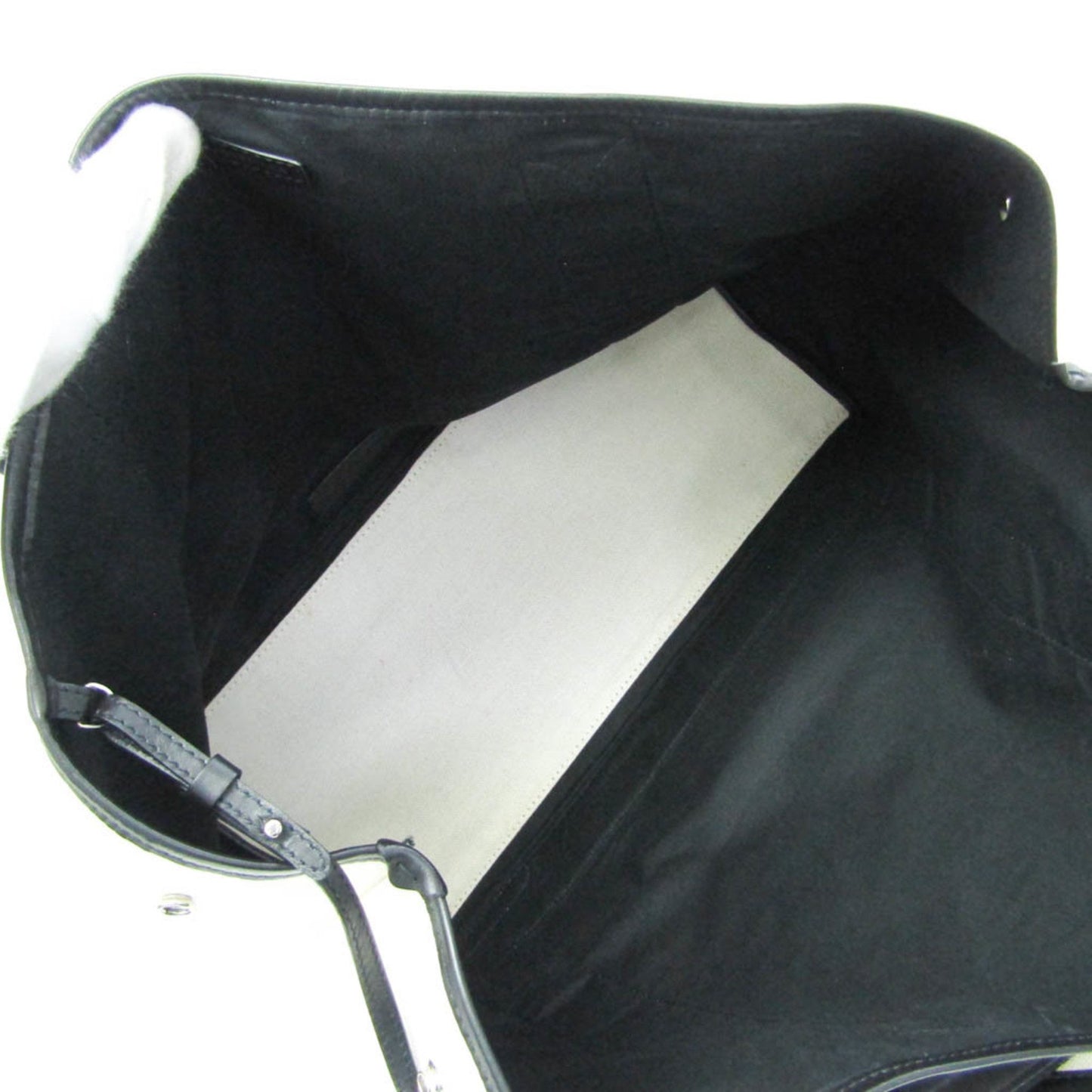 Balenciaga Navy Cabas, White, Canvas, tote