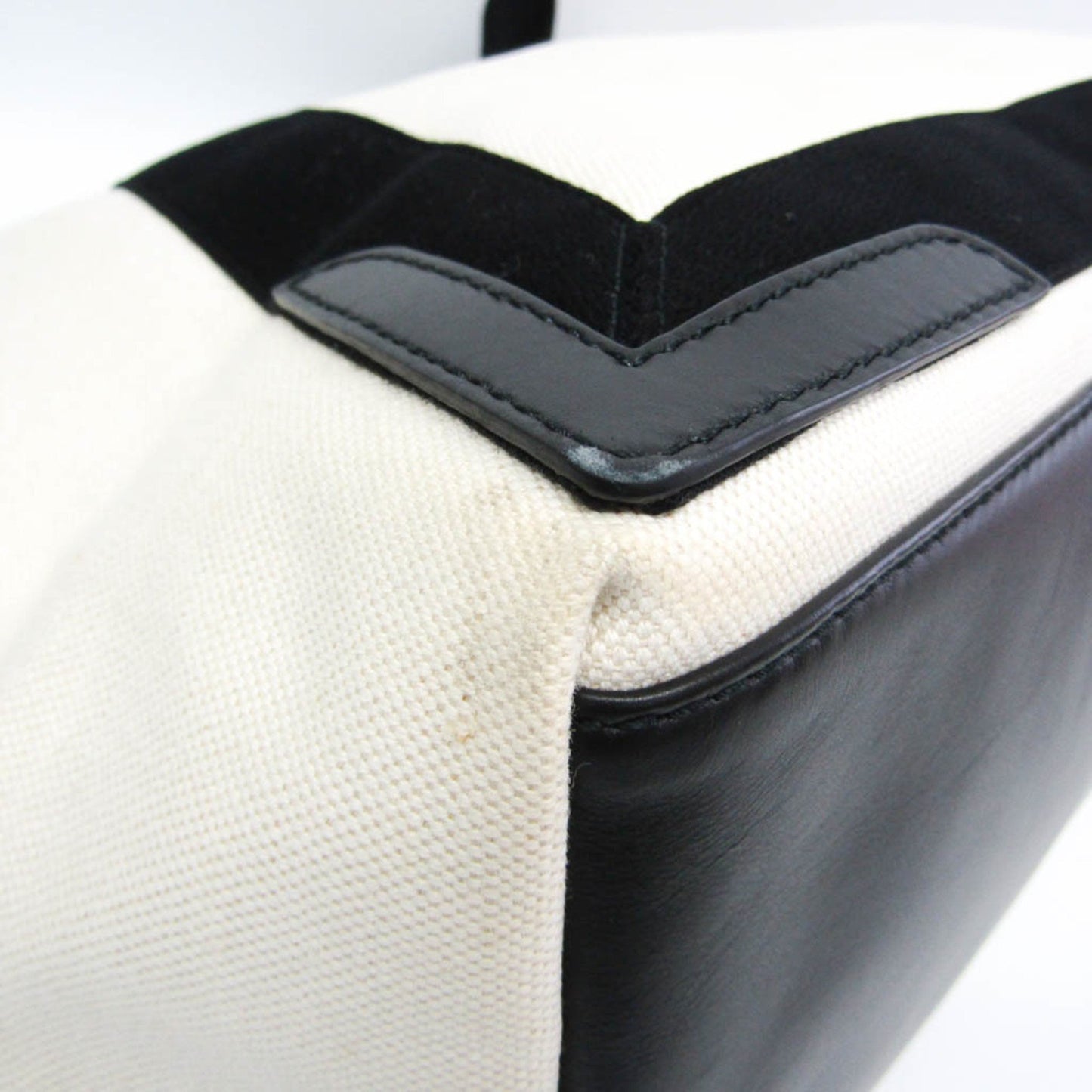 Balenciaga Navy Cabas, White, Canvas, tote