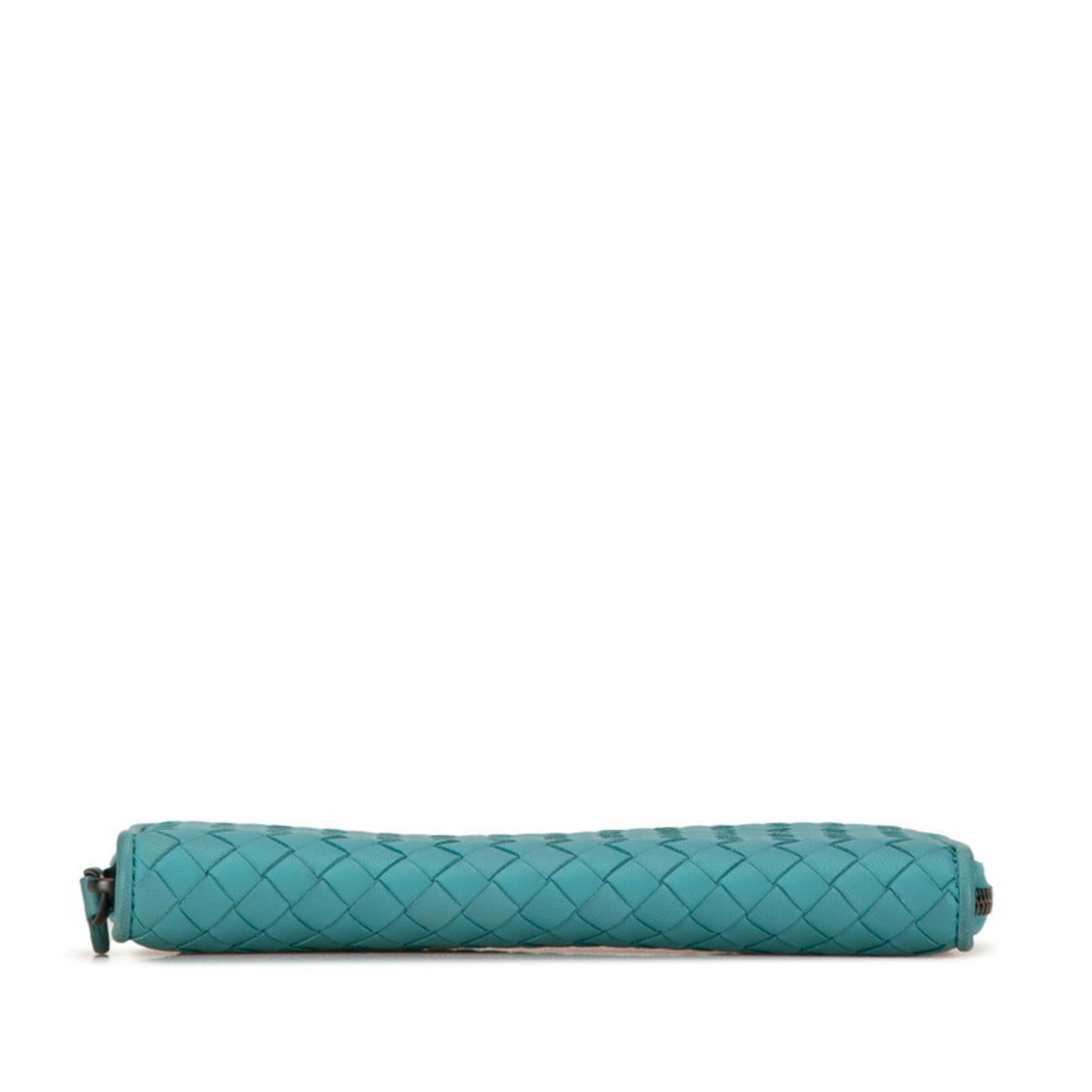 Bottega Veneta Intrecciato, Turquoise, Leather, wallet