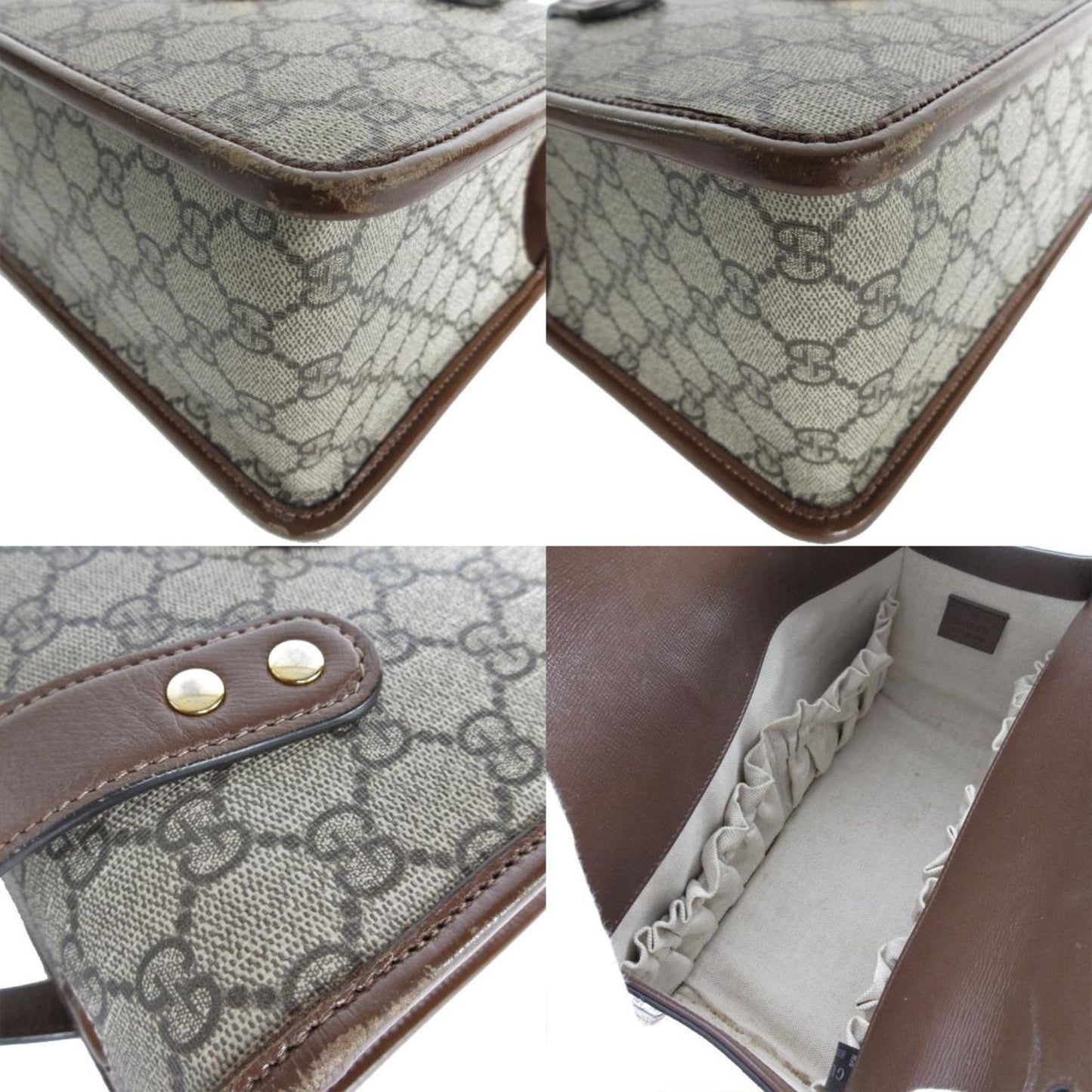 Gucci Horsebit, Beige, Canvas, handbag
