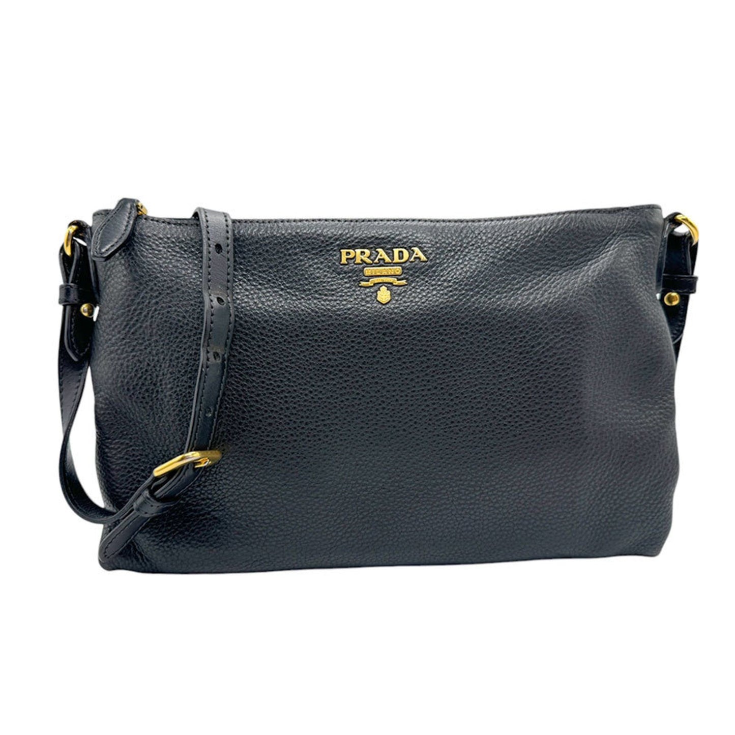 Prada Saffiano, Black, Leather, shoulder