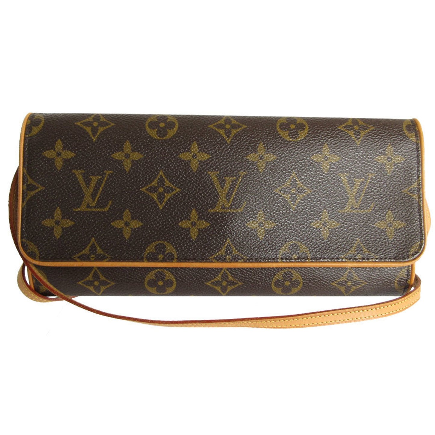 Louis Vuitton Twin, Brown, Canvas, shoulder