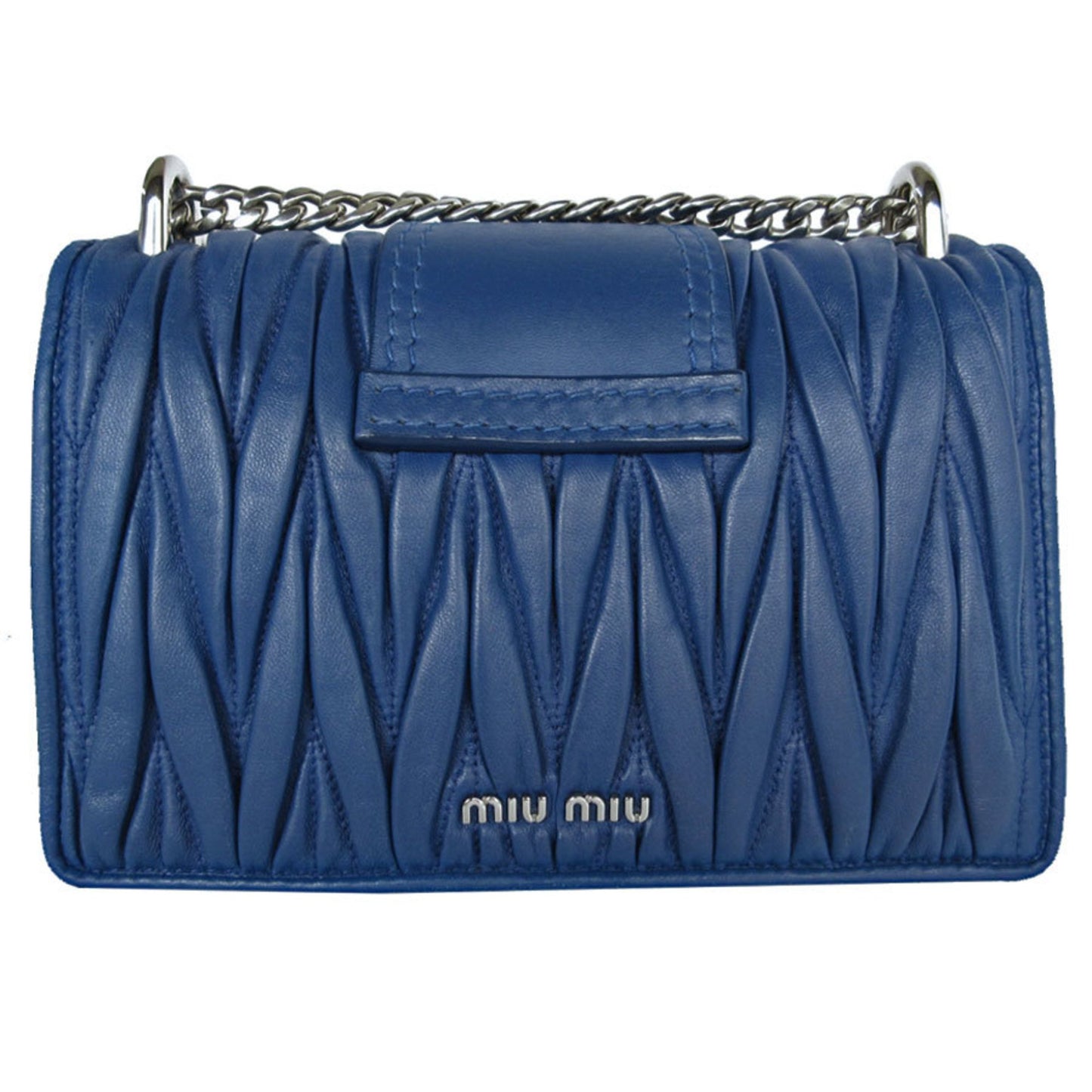 Miu Miu, Blue, Leather, shoulder
