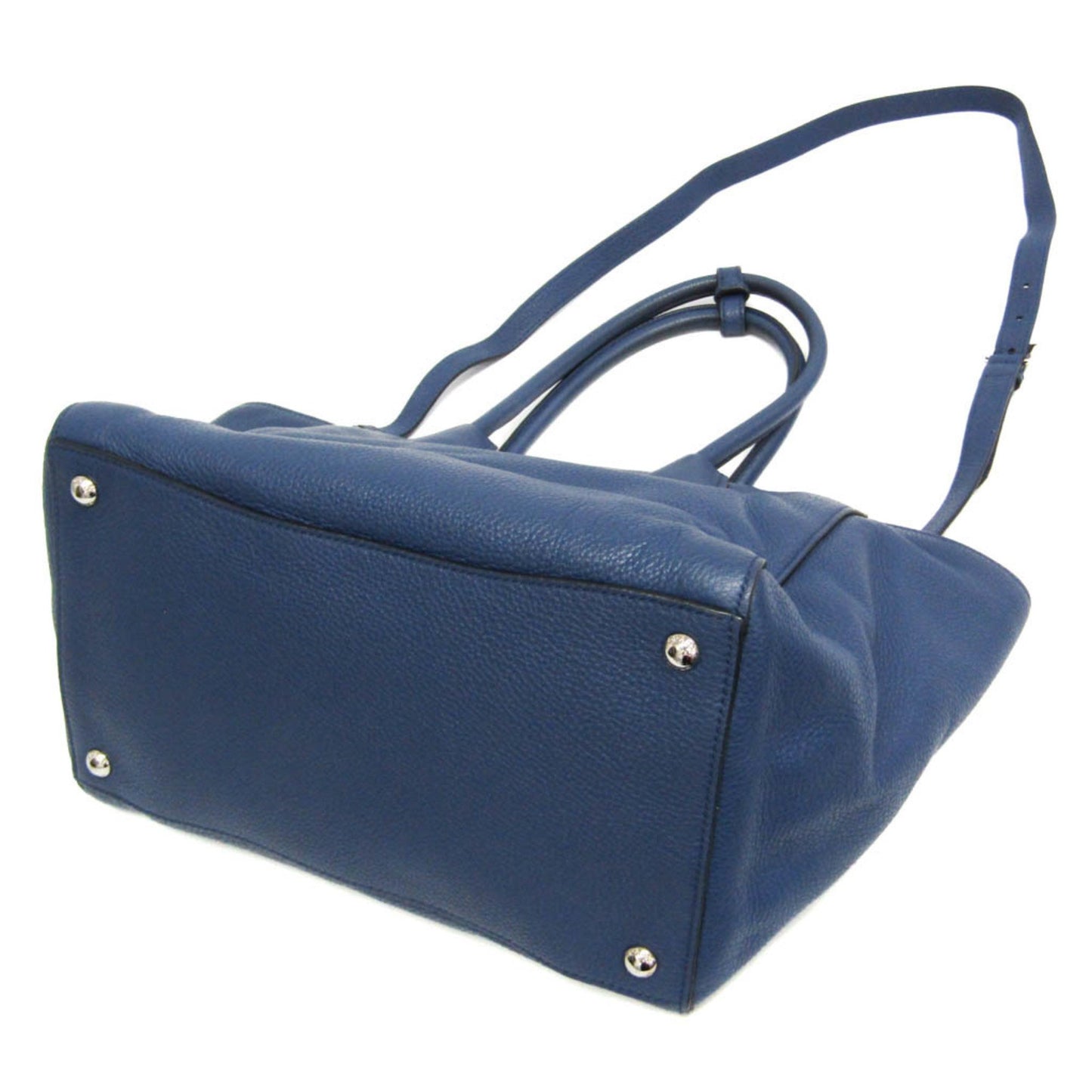 Prada Vitello phenix, Blue, Leather, tote