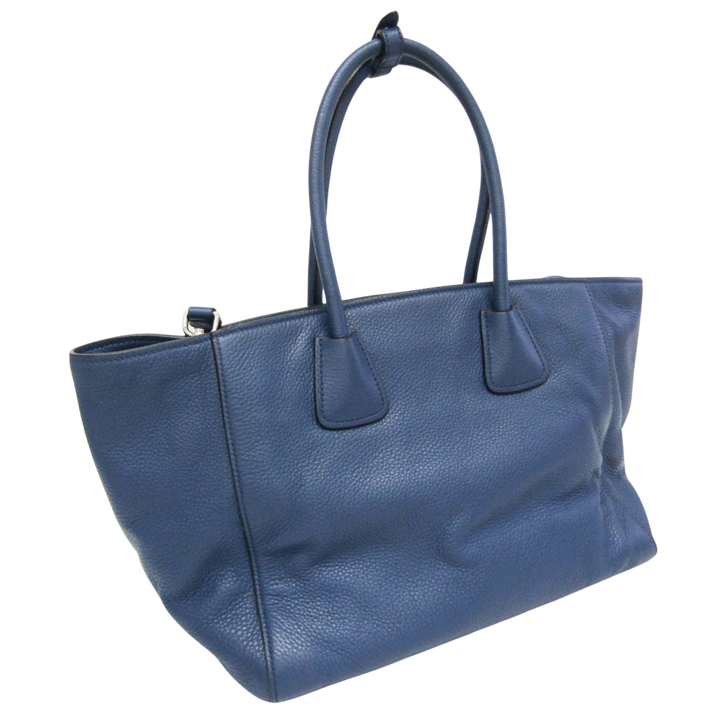 Prada Vitello phenix, Blue, Leather, tote
