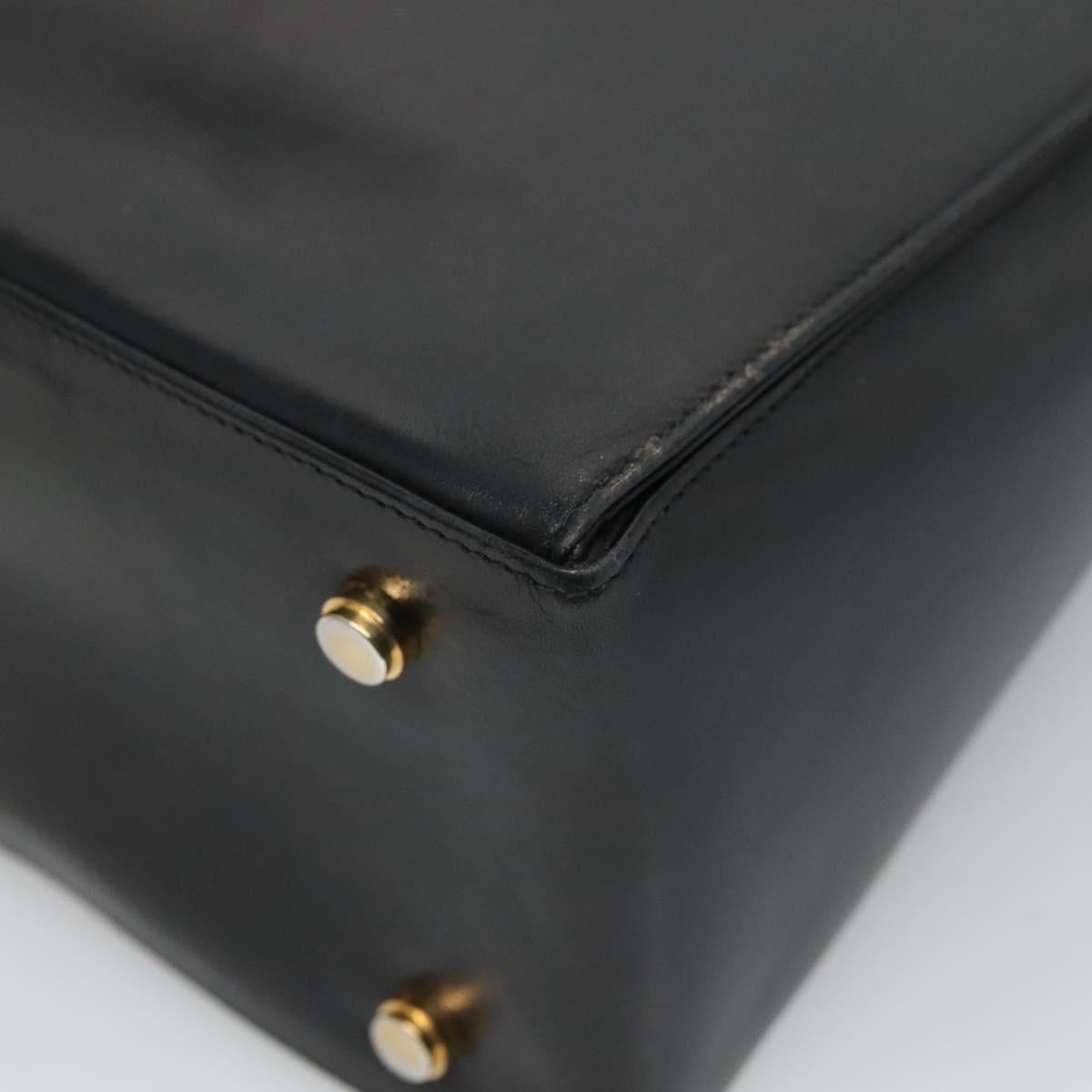 Salvatore Ferragamo Gancini, Black, Leather, handbag