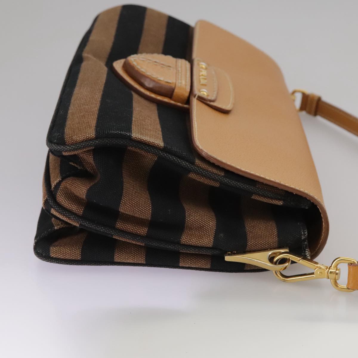 Prada Canapa, Multicolour, Canvas, shoulder
