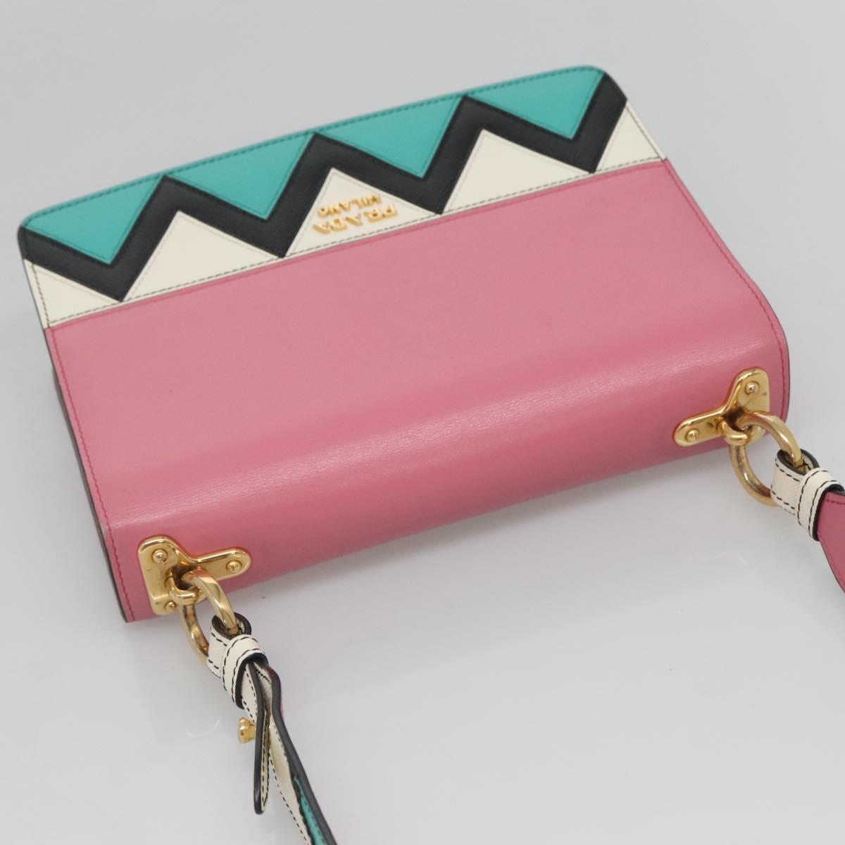 Prada Saffiano, Pink, Leather, shoulder