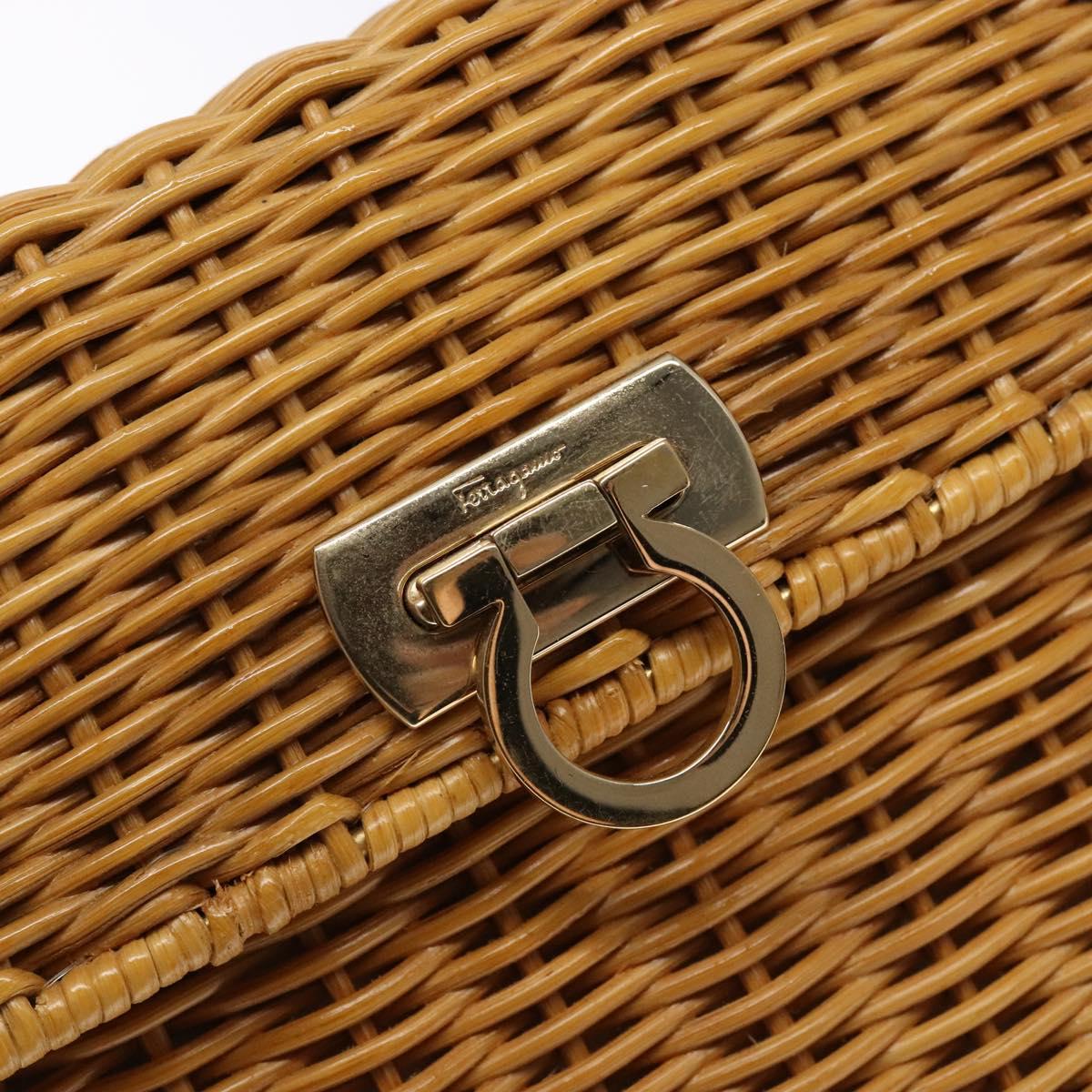 Salvatore Ferragamo Gancini, Brown, Leather, handbag