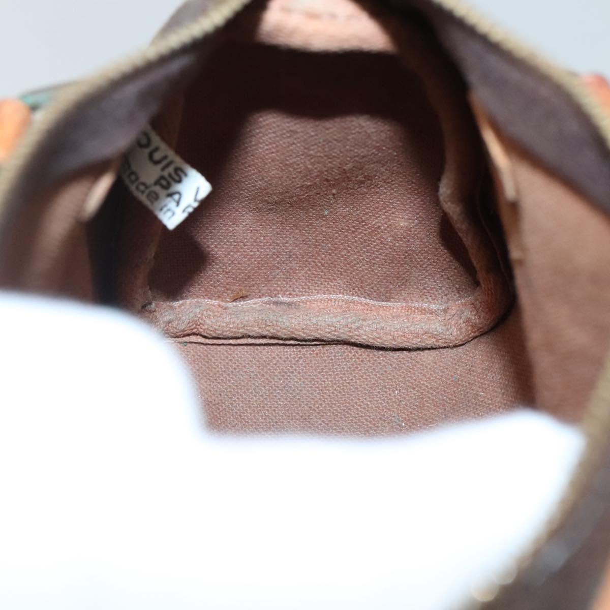 Louis Vuitton Nano Speedy, Brown, Canvas, handbag