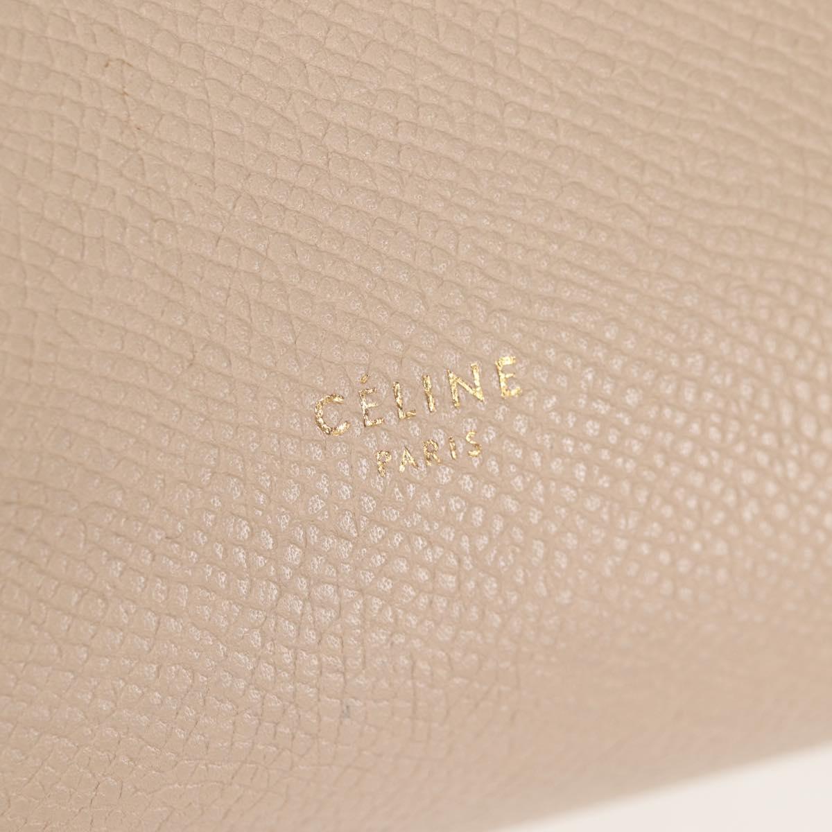 Céline Belt, Beige, Leather, handbag