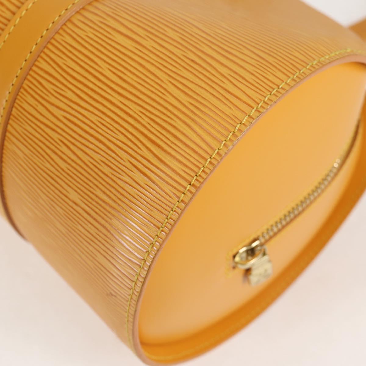 Louis Vuitton Soufflot, Yellow, Leather, handbag