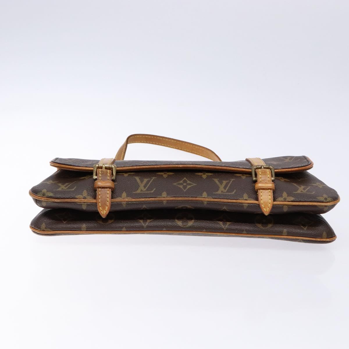 Louis Vuitton Marelle, Brown, Canvas, shoulder