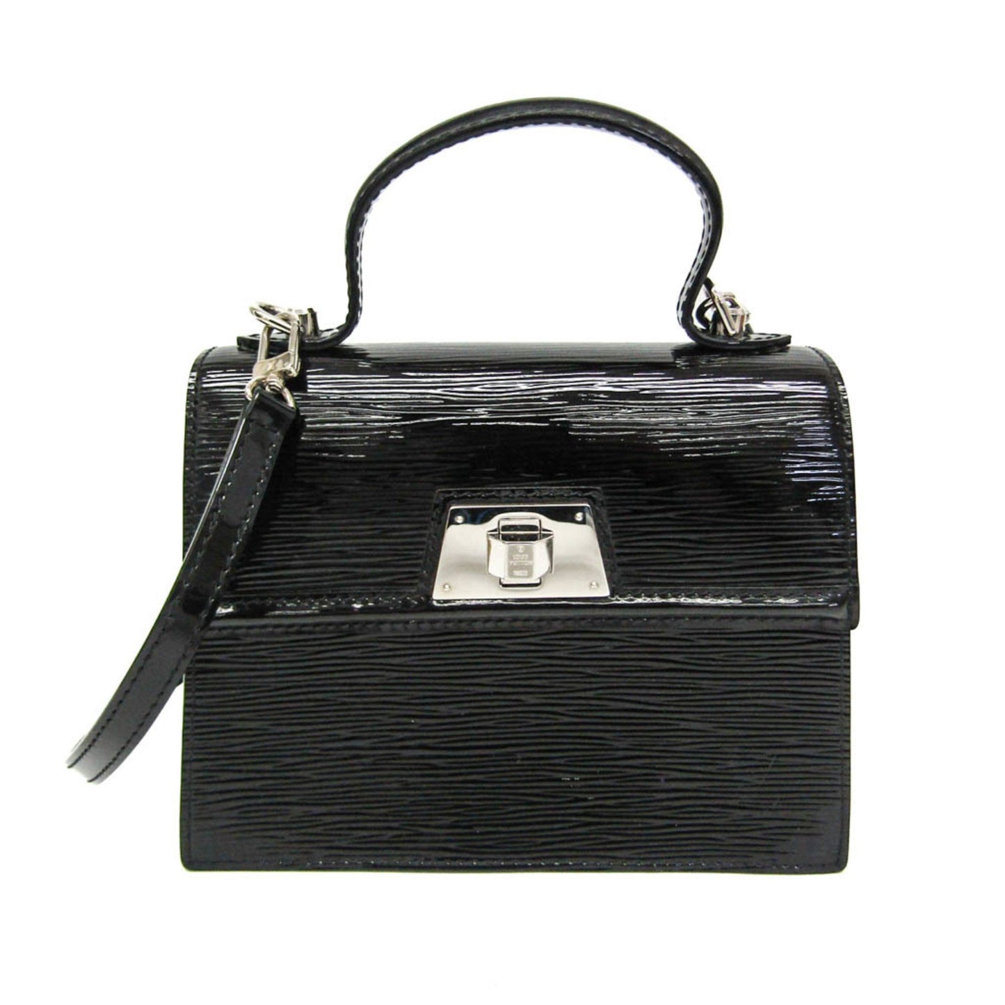 Louis Vuitton Sevigne, Black, Leather, shoulder
