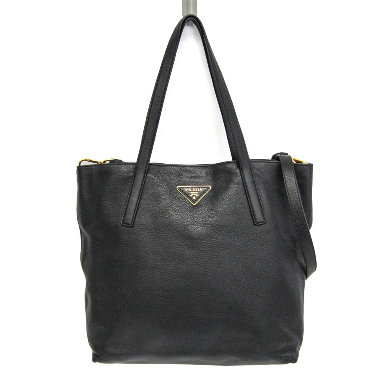 Prada Vitello, Black, Leather, shoulder