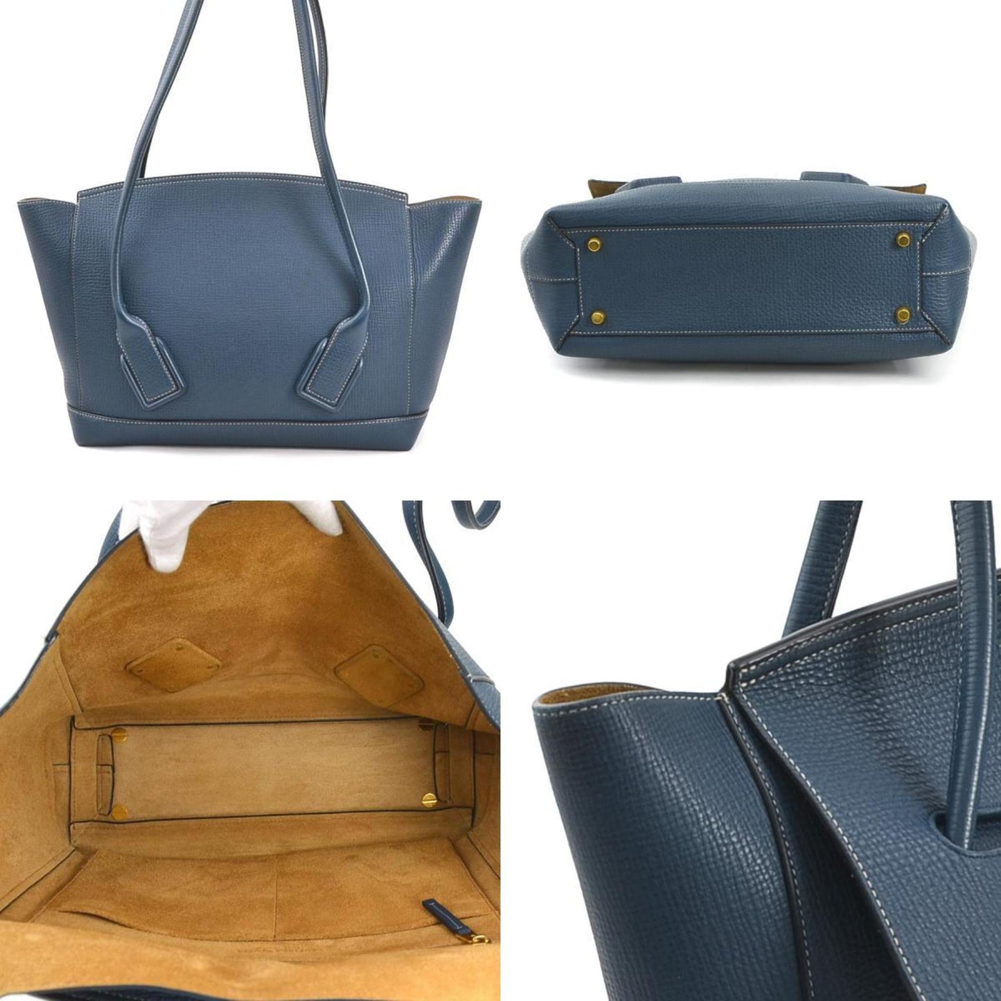 Bottega Veneta Arco, Navy, Leather, shoulder