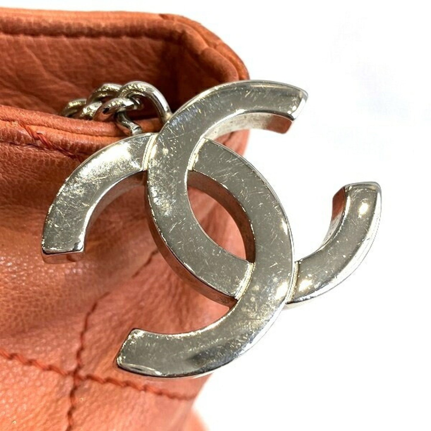 Chanel Timeless, Orange, Leather, shoulder