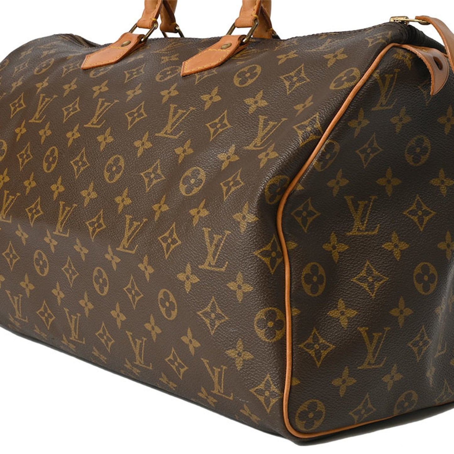 Louis Vuitton Speedy 40, Brown, Canvas, travel