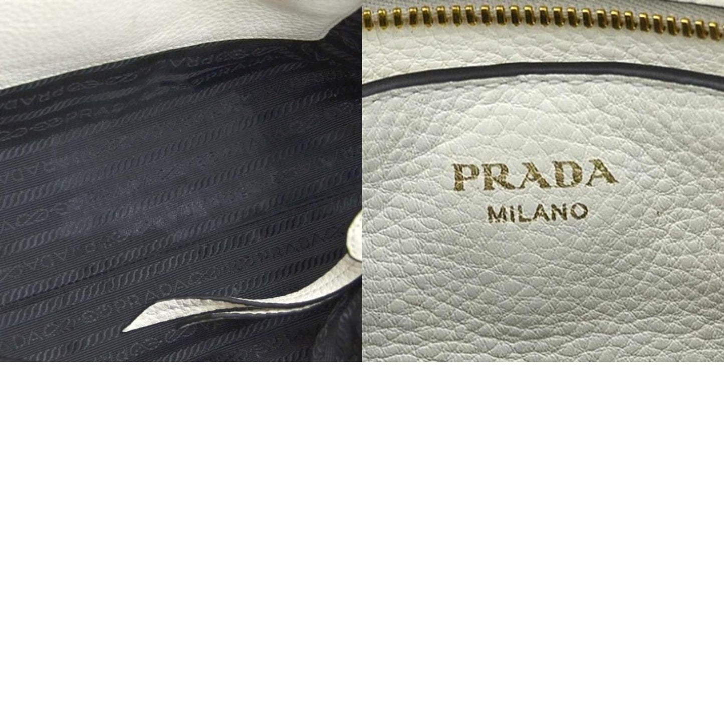 Prada Saffiano, White, Leather, handbag