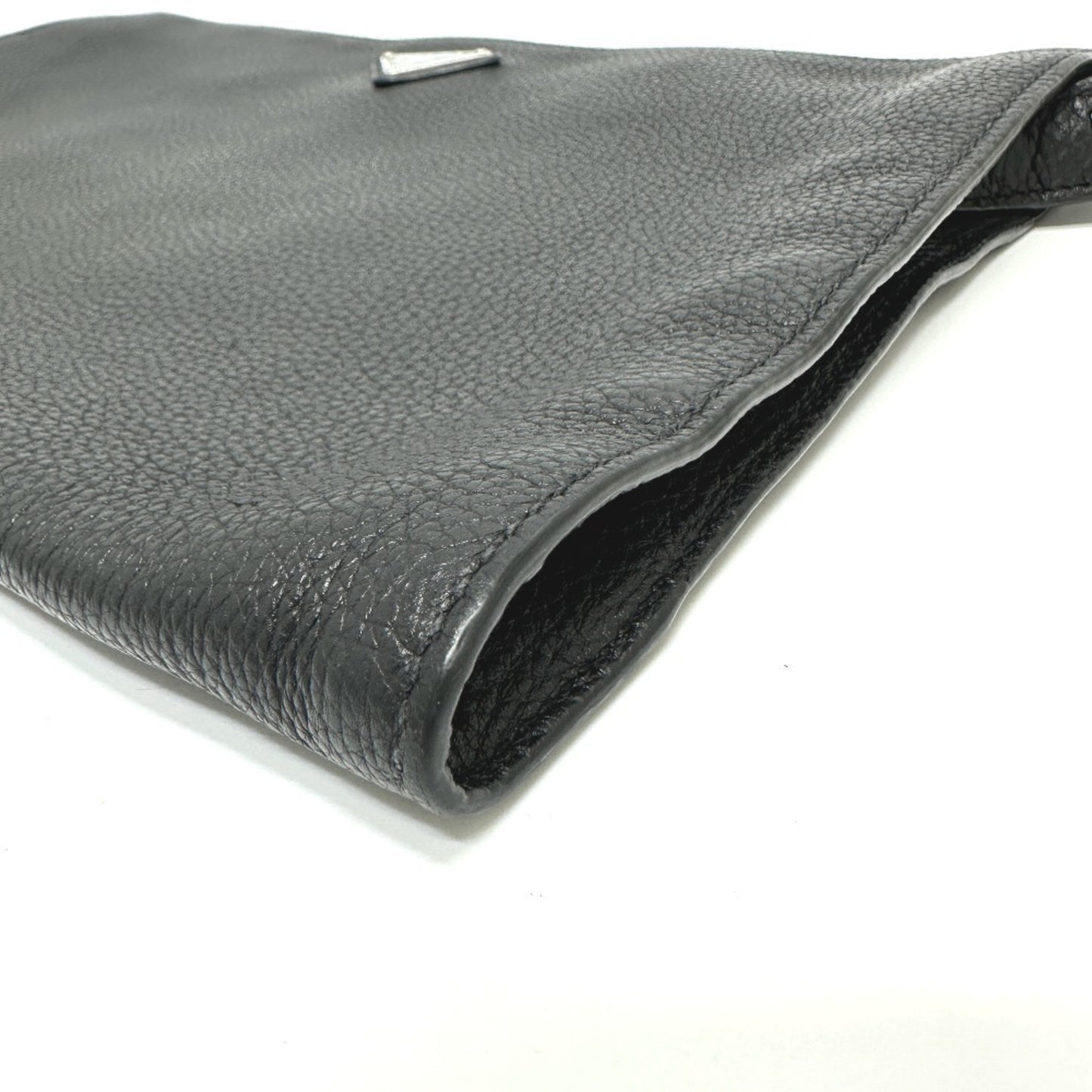 Prada, Black, Leather, clutch