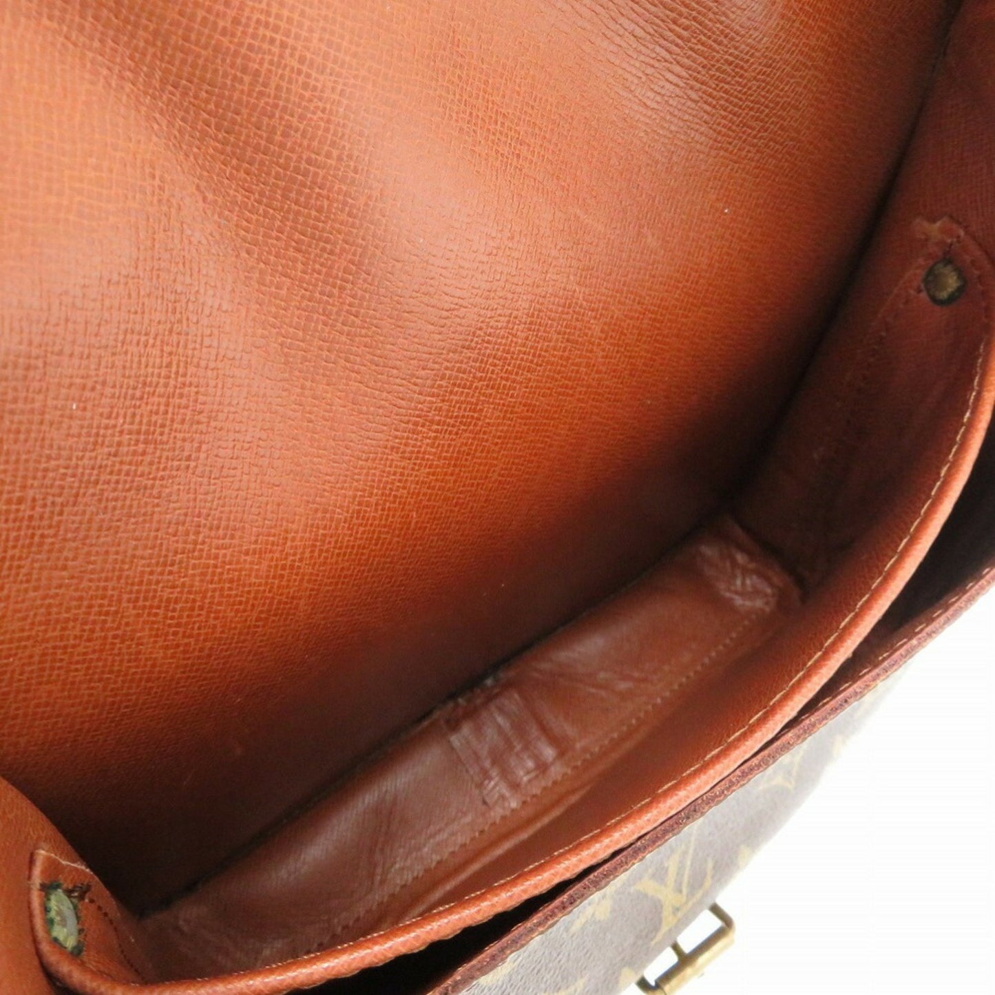 Louis Vuitton Cartouchière, Brown, Canvas, shoulder