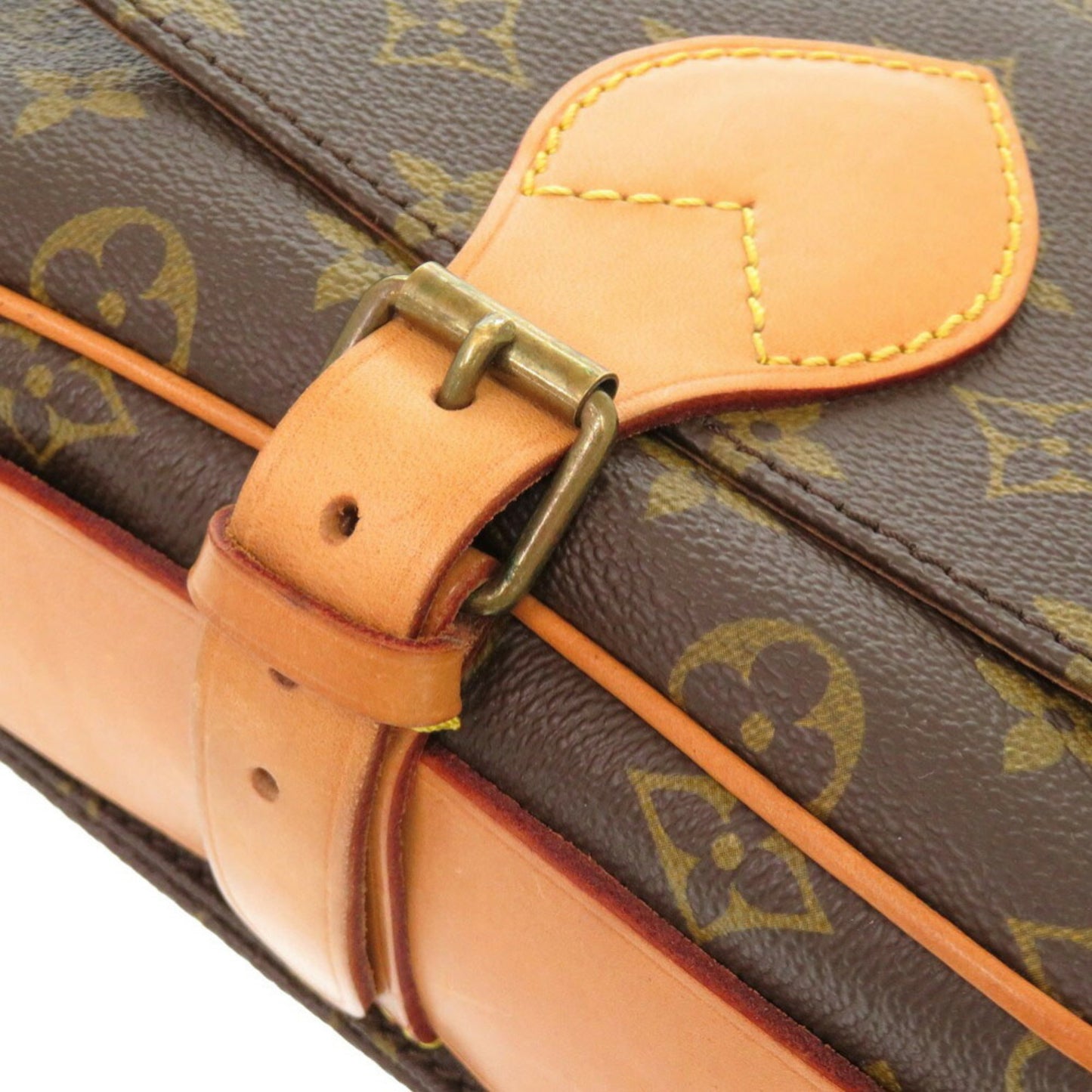 Louis Vuitton Cartouchière, Brown, Canvas, shoulder