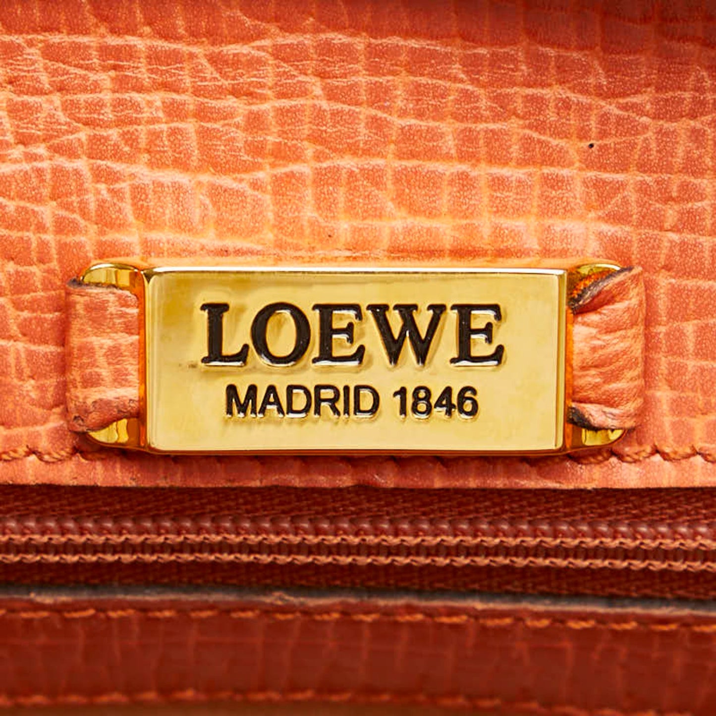 Loewe Barcelona, Orange, Leather, handbag
