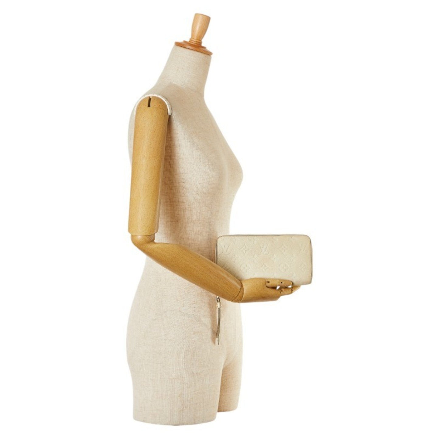 Louis Vuitton Portefeuille zippy, White, Leather, wallet