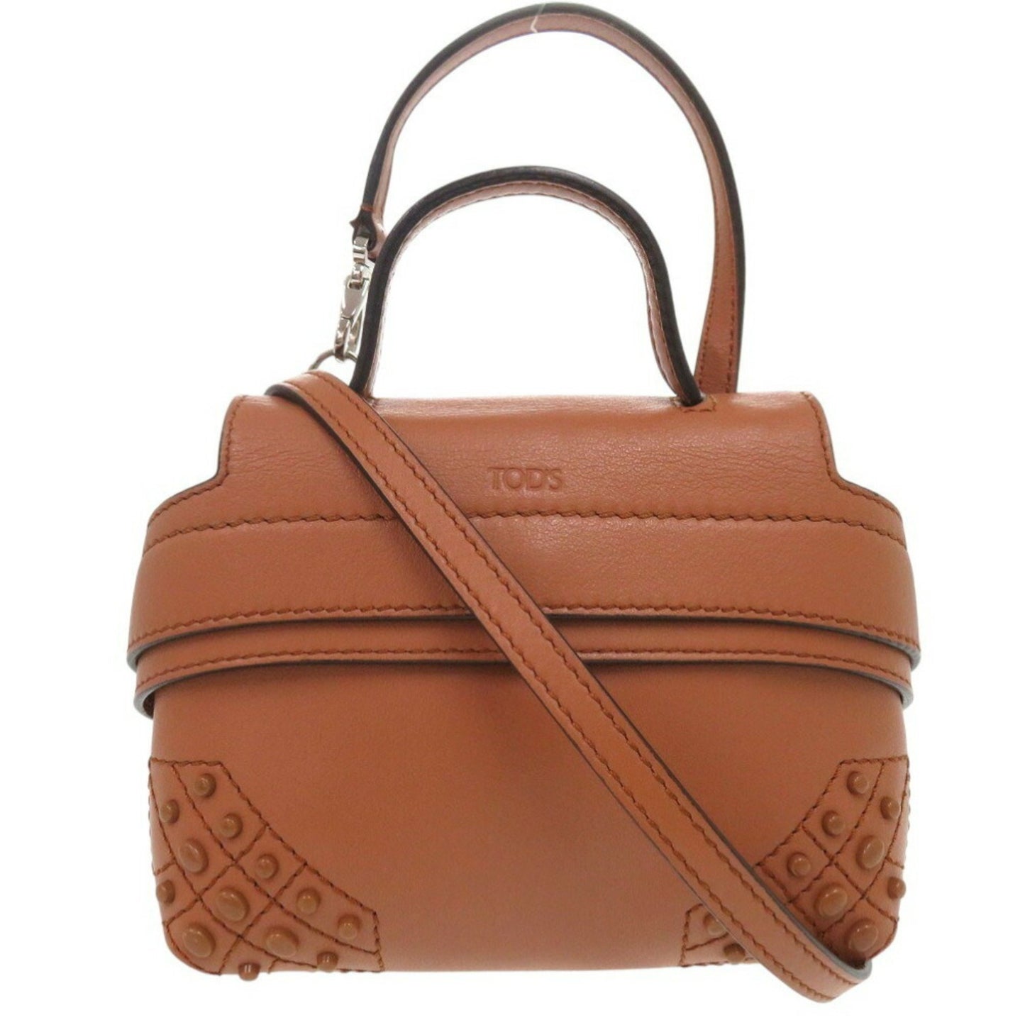 TOD'S Wave, Brown, Leather, handbag