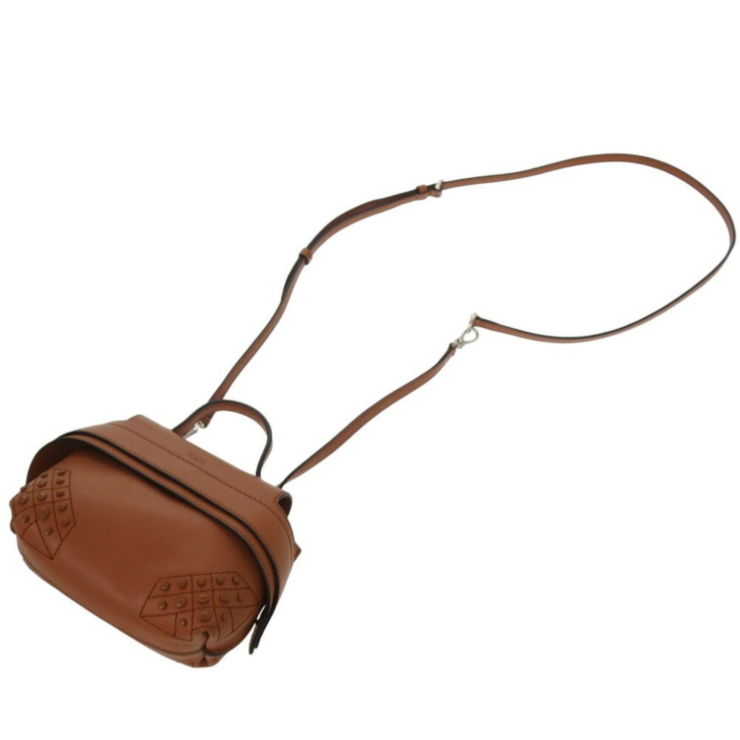 TOD'S Wave, Brown, Leather, handbag