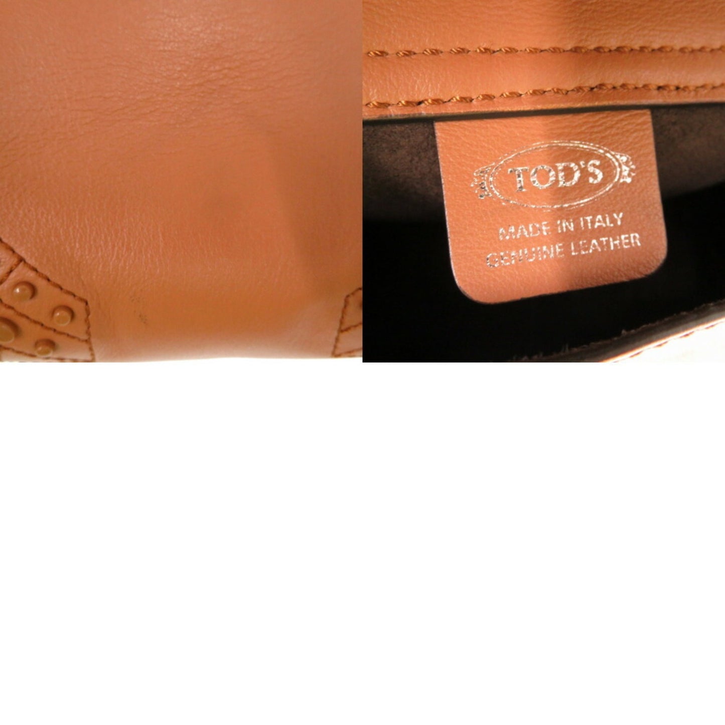 TOD'S Wave, Brown, Leather, handbag