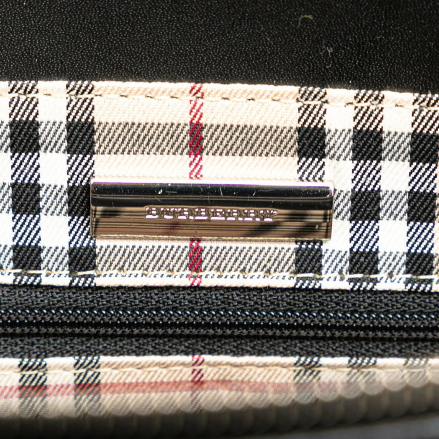 Burberry Nova Check, Black, Leather, handbag