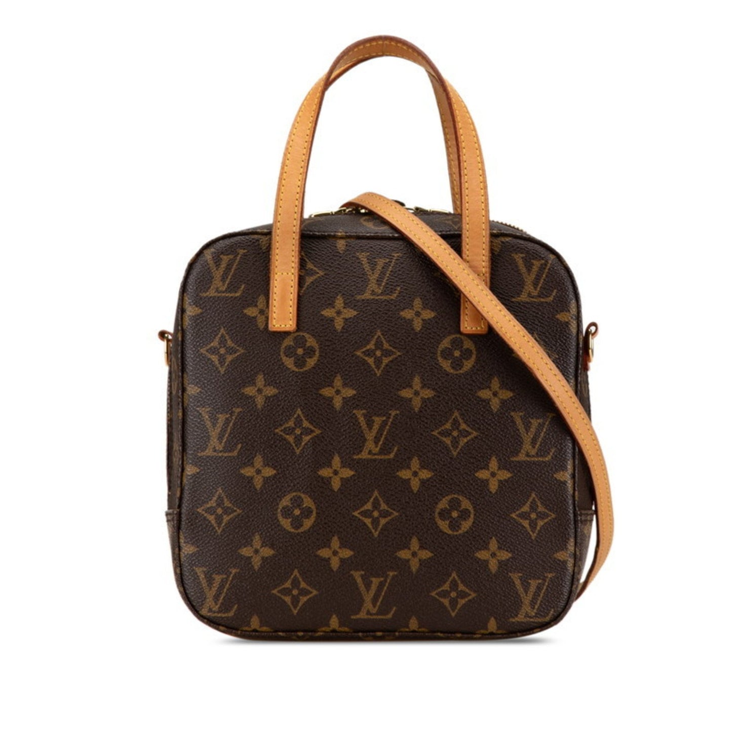 Louis Vuitton Spontini, Brown, Canvas, handbag