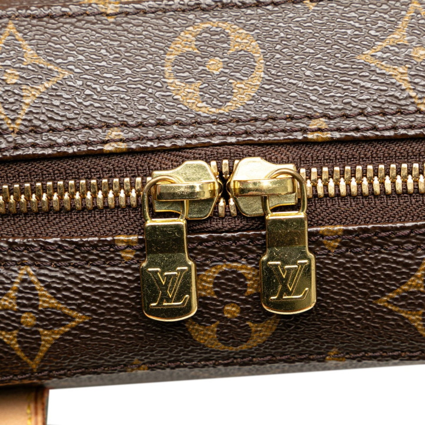 Louis Vuitton Spontini, Brown, Canvas, handbag
