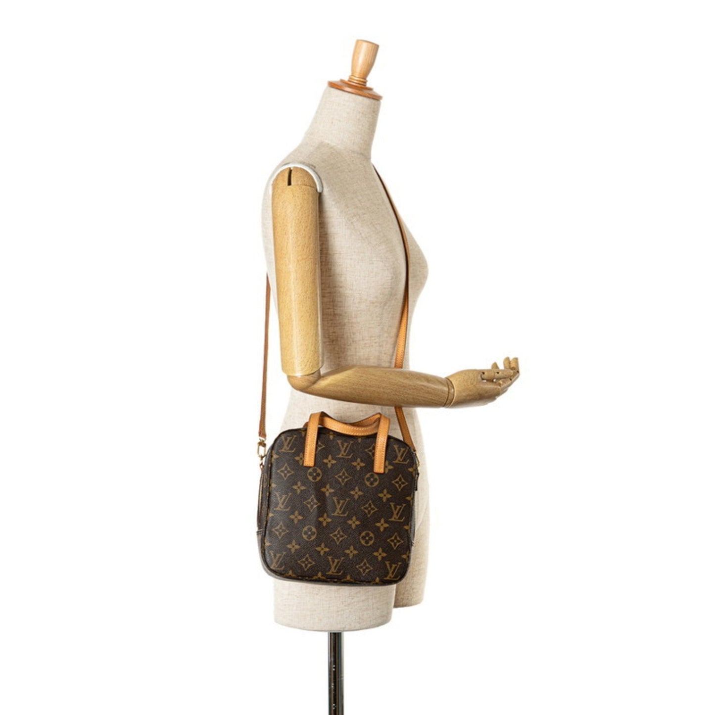 Louis Vuitton Spontini, Brown, Canvas, handbag
