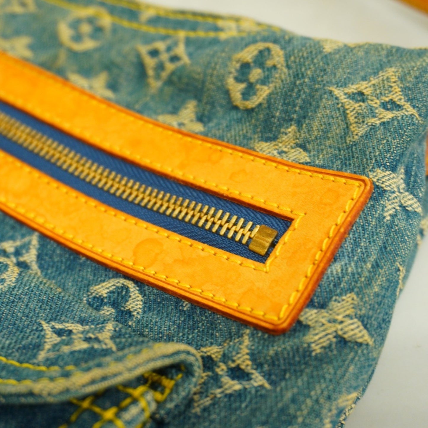 Louis Vuitton Baggy, Blue, Denim - Jeans, shoulder