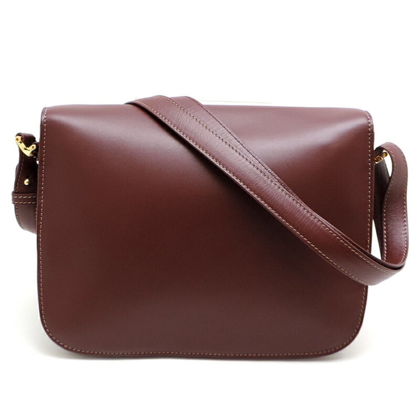 Cartier Must line, Burgundy, Leather, shoulder