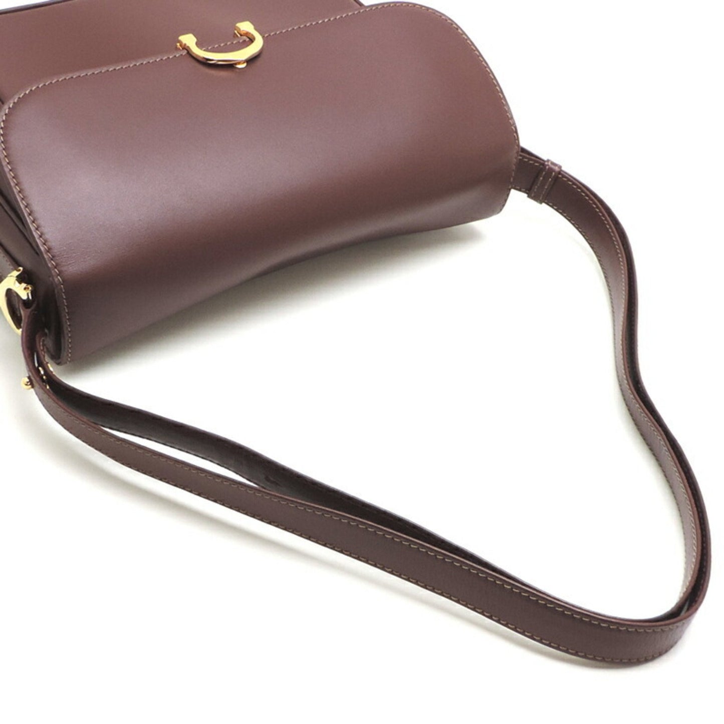 Cartier Must line, Burgundy, Leather, shoulder
