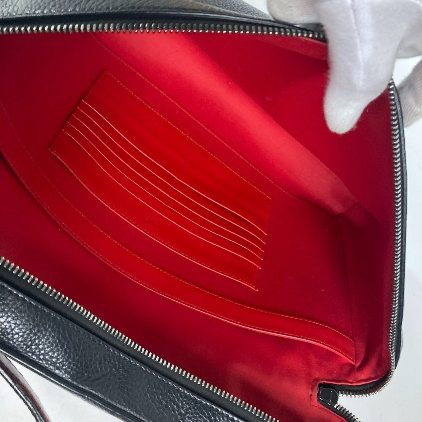 Christian Louboutin Kypipouch, Black, Leather, handbag