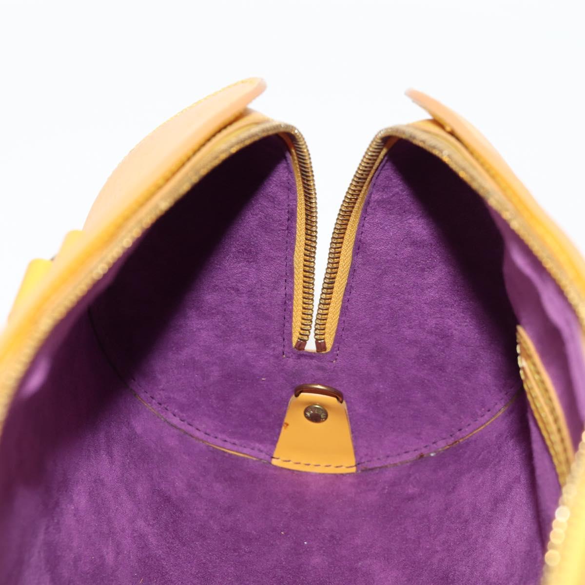 Louis Vuitton Soufflot, Yellow, Leather, handbag