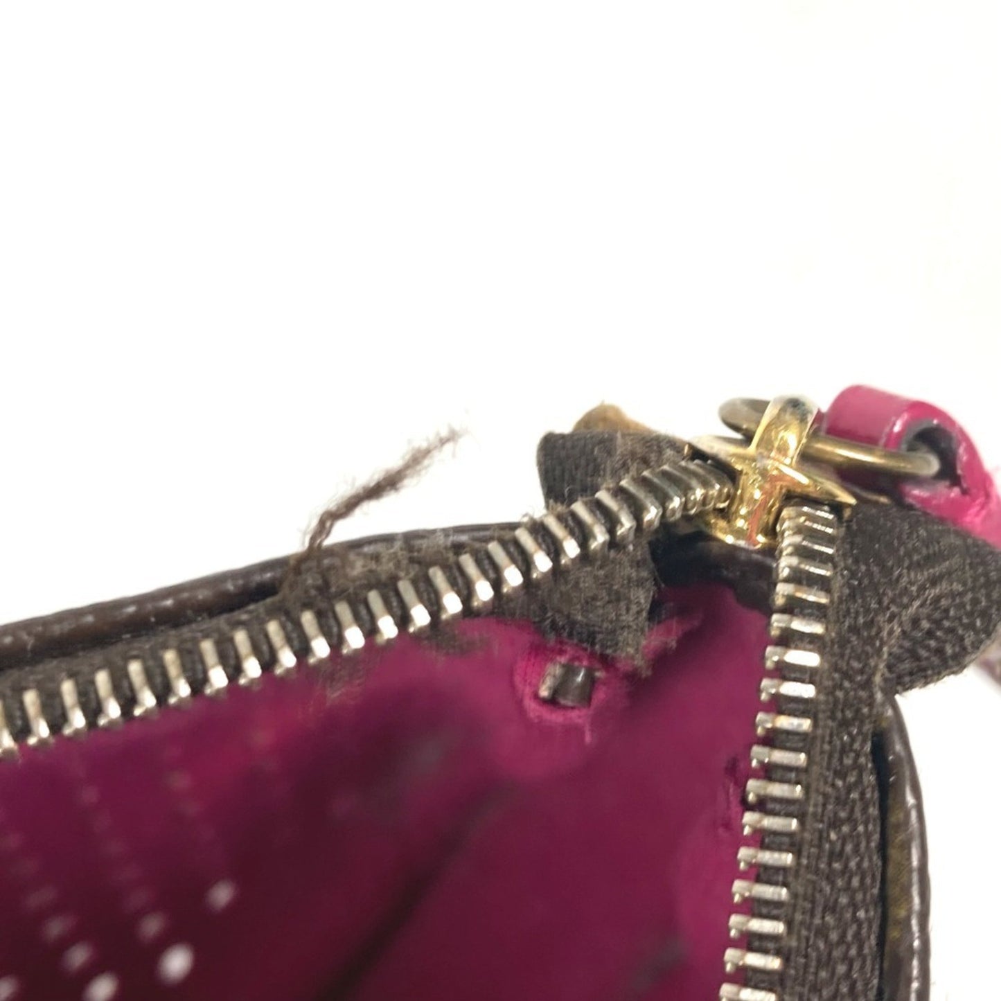Louis Vuitton Pochette Accessoire, Brown, Canvas, clutch