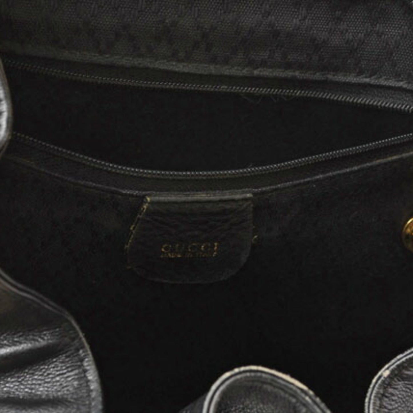 Gucci, Black, Leather, backpack