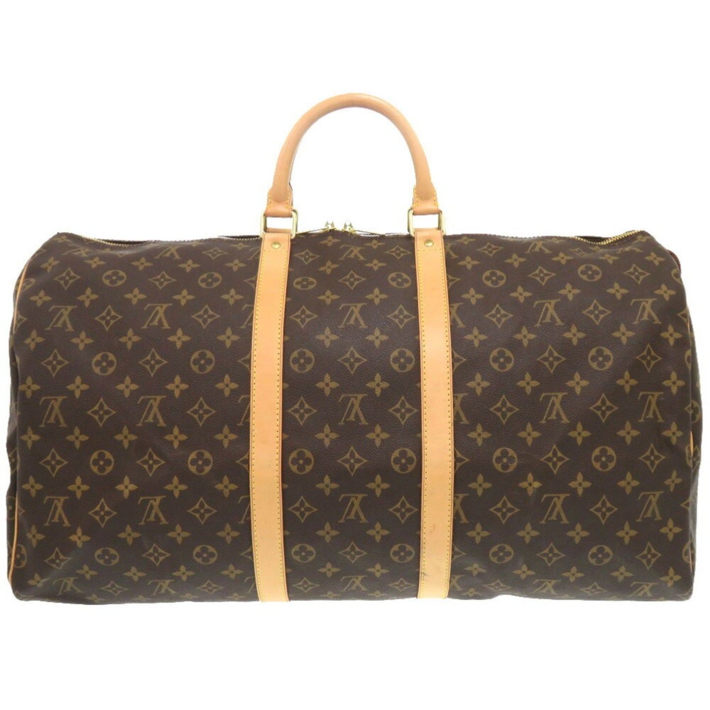 Louis Vuitton Keepall 55, Brown, Canvas, travel